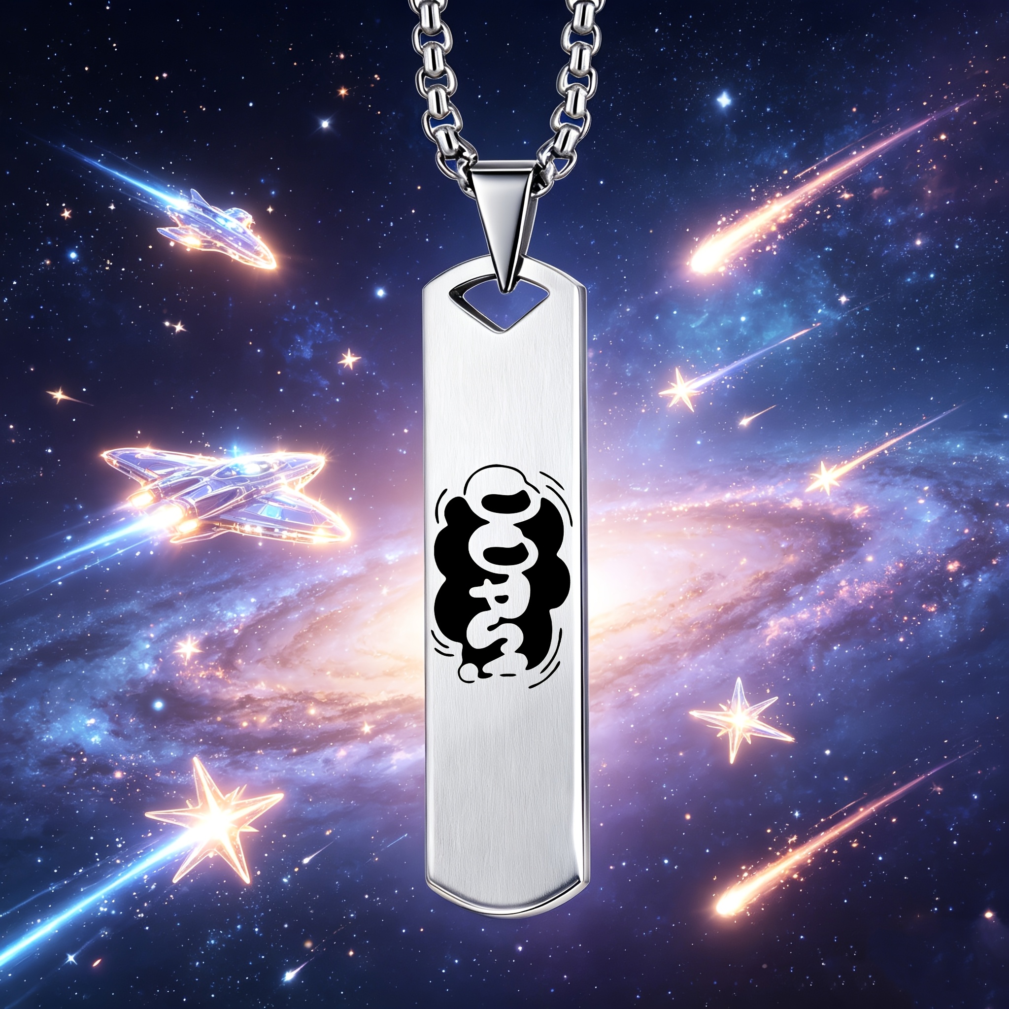 Trendy Graffiti Style "OOPS!" Pattern Design Pendant Necklace